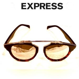 EXPRESS full rim aviator mirrored sunglasses size OS NWOT